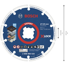 Diamantový řezný kotouč Bosch Expert o průměru 125 milimetrů pro více materiálů