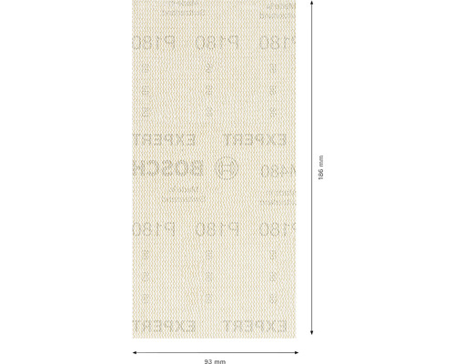 Brusný list Bosch Expert o rozměrech 93 mm x 186 mm