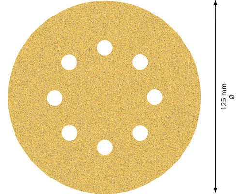 Brusný kotouč, průměr 125 mm s otvory