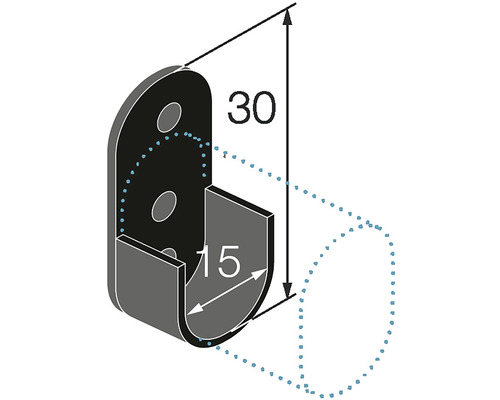 Držák o rozměrech 30 x 15