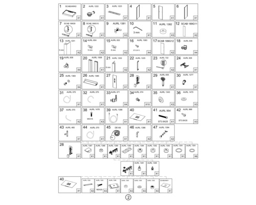 Přehled různých instalačních materiálů a příslušenství pro sanitární zařízení