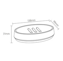 Miska na mýdlo o rozměrech 138 mm x 99 mm a výšce 31 mm