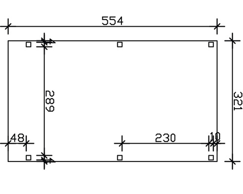 Technický nákres s rozměry