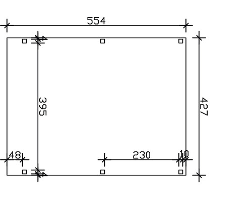 Technický nákres s rozměry
