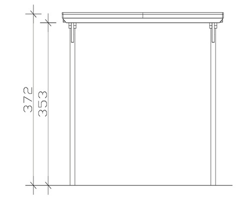 Technický nákres střechy s výškovými údaji