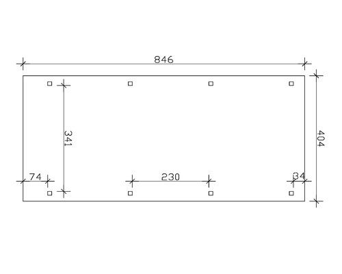 Technický výkres s rozměry
