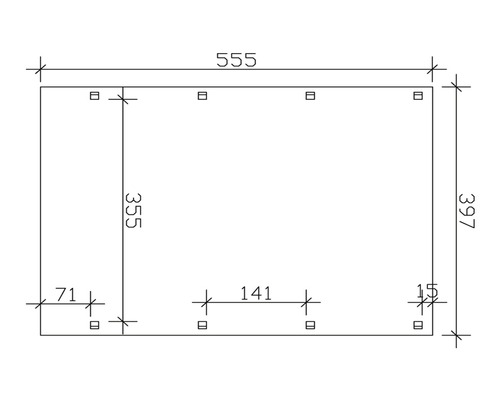 Technický výkres s rozměry výrobku