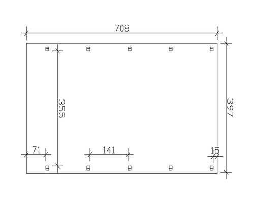 Technický výkres s rozměry