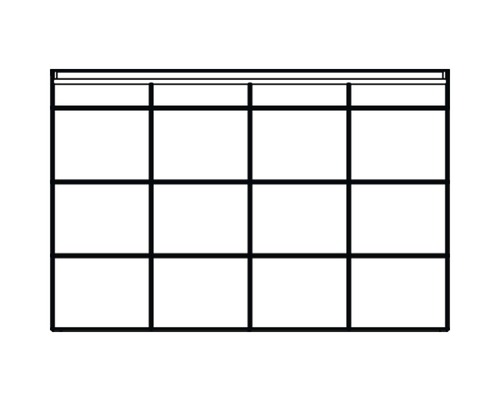 Regálová struktura s více přihrádkami