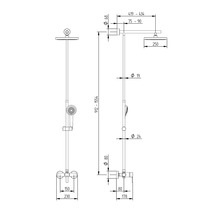 Sprchový systém Schulte Classic plus DuschMaster Rain D962161 02-thumb-5