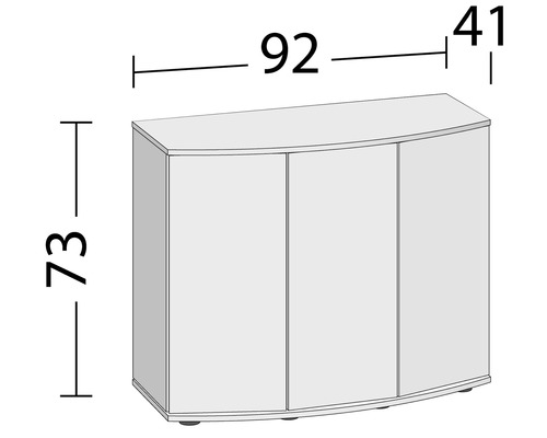 Obrázek spodní skříňky o rozměrech 92 x 73 x 41 cm.