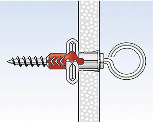 Upevnění pomocí šroubu a hmoždinky ve zdi