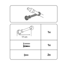 Montážní návod pro záclonovou tyč se šrouby