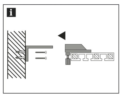Ilustrace rohové montáže se šrouby
