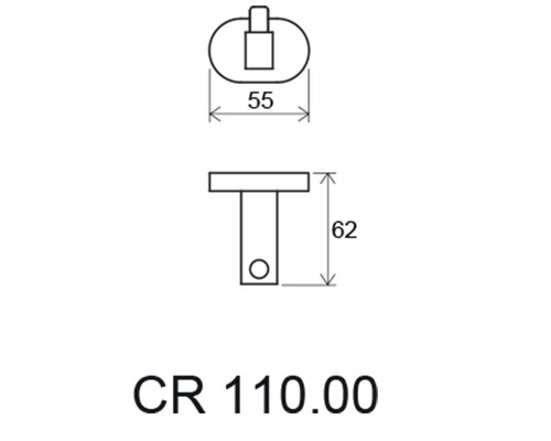 Technický výkres CR 110.00 s rozměry v milimetrech
