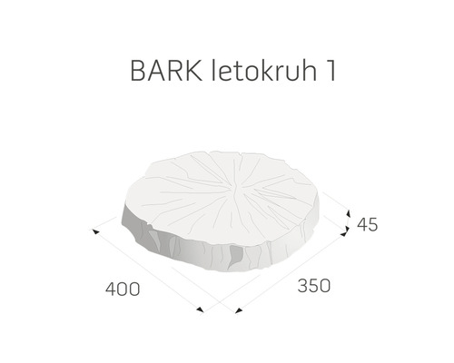 Kruhová deska stromu s rozměry