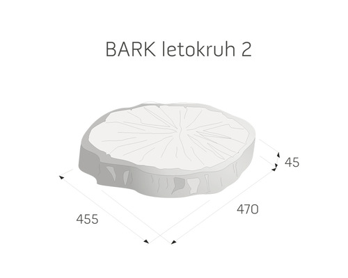Betonová deska o rozměrech 470 x 455 x 45 milimetrů