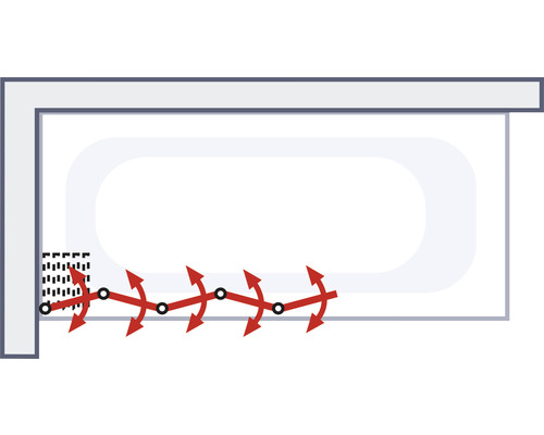 Ilustrace vany s ochranou proti přetečení