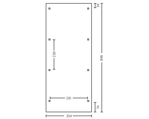 Technický výkres s rozměry