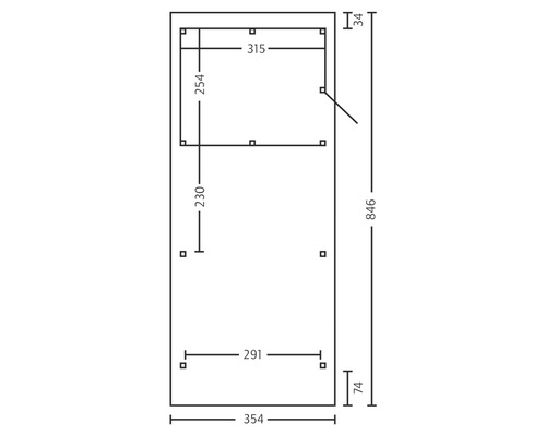 Technický výkres s rozměry