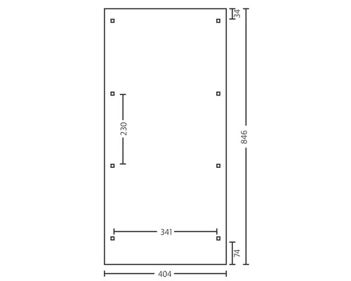 Technický výkres s rozměry