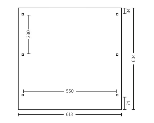 Technický výkres s rozměry