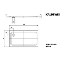Kaldewei Superplan sprchová vanička rozměrový výkres