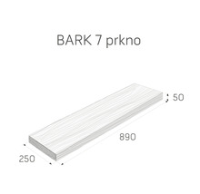 Dřevěná deska o rozměrech 250 x 890 x 50 milimetrů