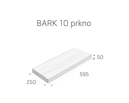 Dřevěná deska o rozměrech 595 x 250 x 50 milimetrů