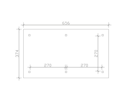 Technický výkres s rozměry 656 krát 374
