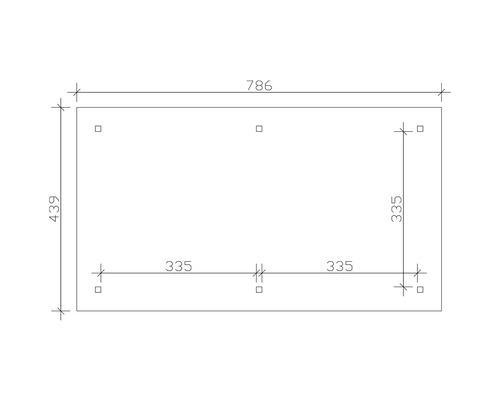 Technický nákres s rozměry 786 x 439