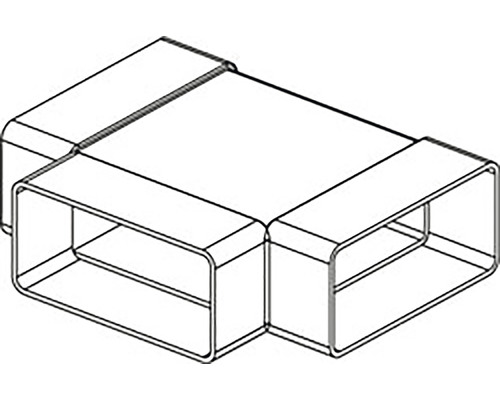 Obdélníkový kanálový konektor ve tvaru T pro ventilační systémy
