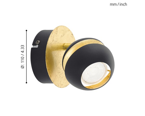 Nástěnné svítidlo, otočné, průměr 110 milimetrů