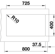 Granitový dřez Blanco SUBLINE 430/270-U 460 x 755 mm antracit 523151