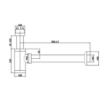 Differnz miskový sifon pro umyvátka 1 1/4 palce x 32 mm měď kartáčovaná 30.412.60-thumb-4