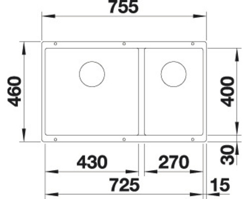 Rozměry dvojitého dřezu v milimetrech