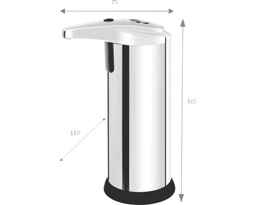 Automatický dávkovač mýdla s rozměry