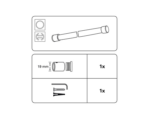 Montážní návod pro tyč s příslušenstvím