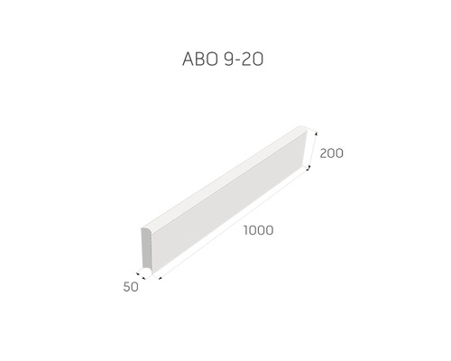 Obrubník s rozměry