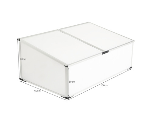 Pařeniště s hliníkovým rámem a rozměry krytu