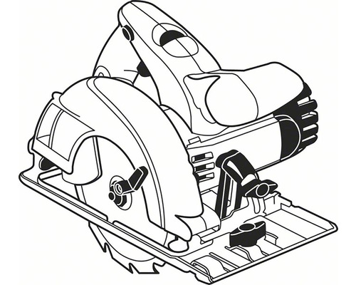 Obrysový nákres ruční okružní pily
