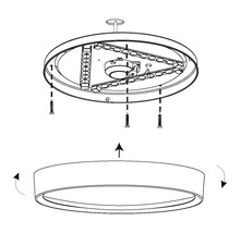 Montážní návod pro LED stropní svítidlo se šrouby