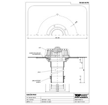 Sanační vpust TOPWET s integrovanou PVC manžetou, 109–116 mm