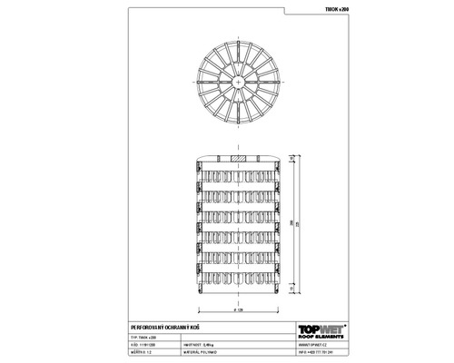 Perforovaný ochranný koš TOPWET 200 mm