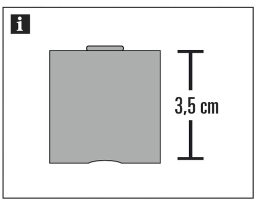 Symbolický obrázek: Informace o velikosti 3,5 centimetru