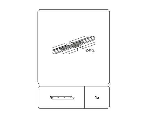 Spojovací díl pro lišty, 2 kusy
