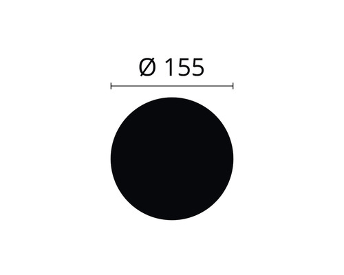 Kruh o průměru 155 milimetrů