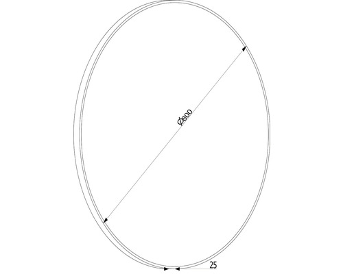 Kruh o průměru 800 a šířce 25