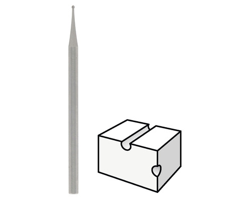 Kulová fréza s odpovídajícím obrobkem