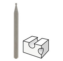 Brusný kolík a blok z tvrdého dřeva s motivem srdce